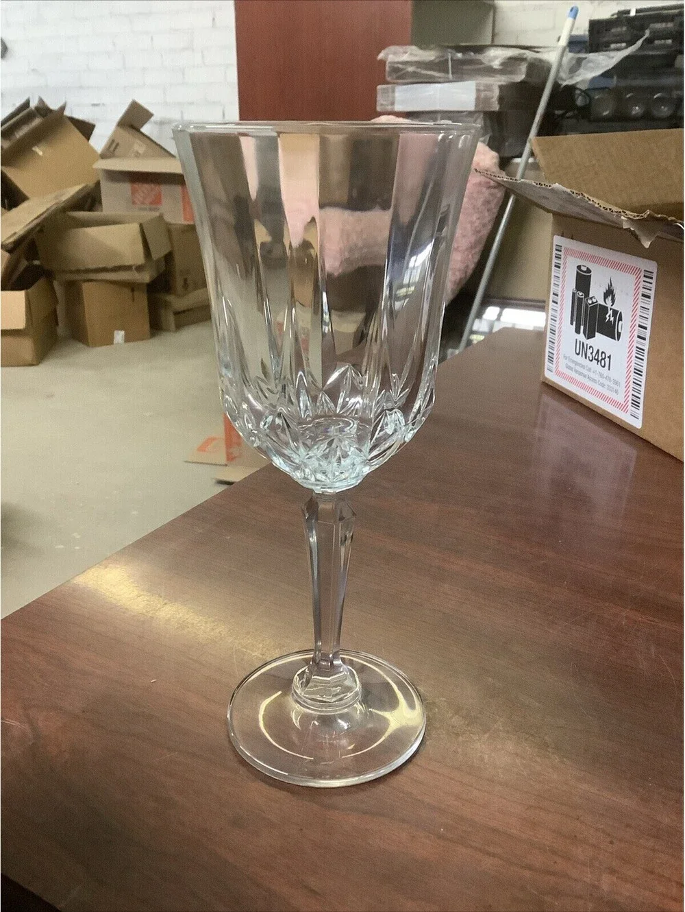 1 Pc St. George American Heritage Crystal Glass 10 oz. Water Goblet 8X 3.25